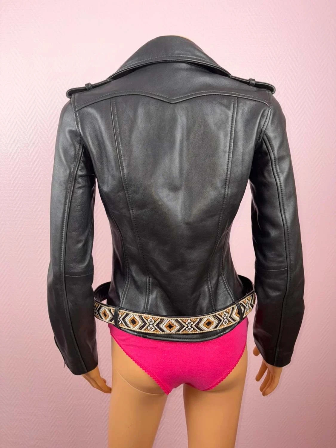 Chaqueta de cuero Maje talla 36 sin usar – photo 5